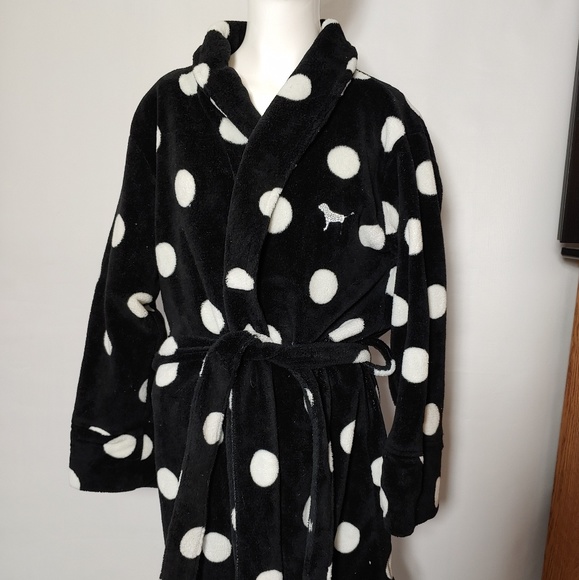 PINK Victoria's Secret Other - PINK! Polka Dot Bath Robe w Belt Size XS